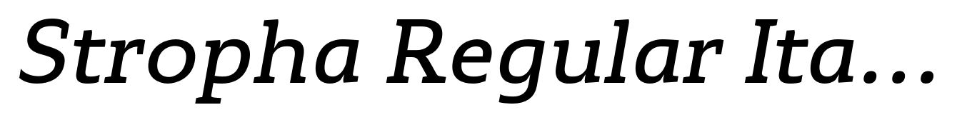 Stropha Regular Italic